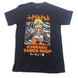 NARUTO Shippuden Mens T-Shirt - Giant Ichiraku Ramen‎ Shop Eating Image